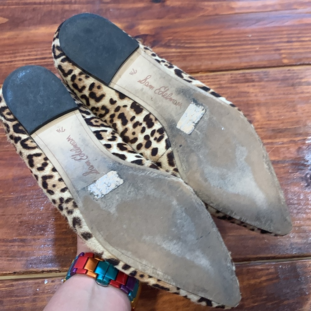 Sam Edelman Rivera Flats Animal Print Sz 7.5 - Picture 15 of 17